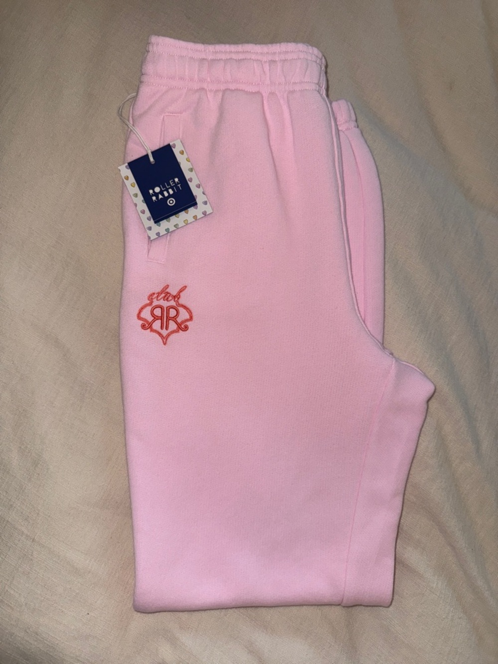 Roller Rabbit x Target Pink Logo Sweatpants XS NWT